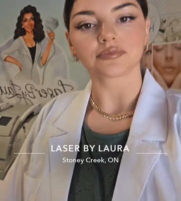 Laura, the laser and lash technician behind Aura Aesthetics in Stoney Creek